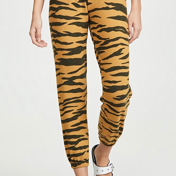 LNA Pants - LNA Women's Yellow Brushed Tiger Sweatpants